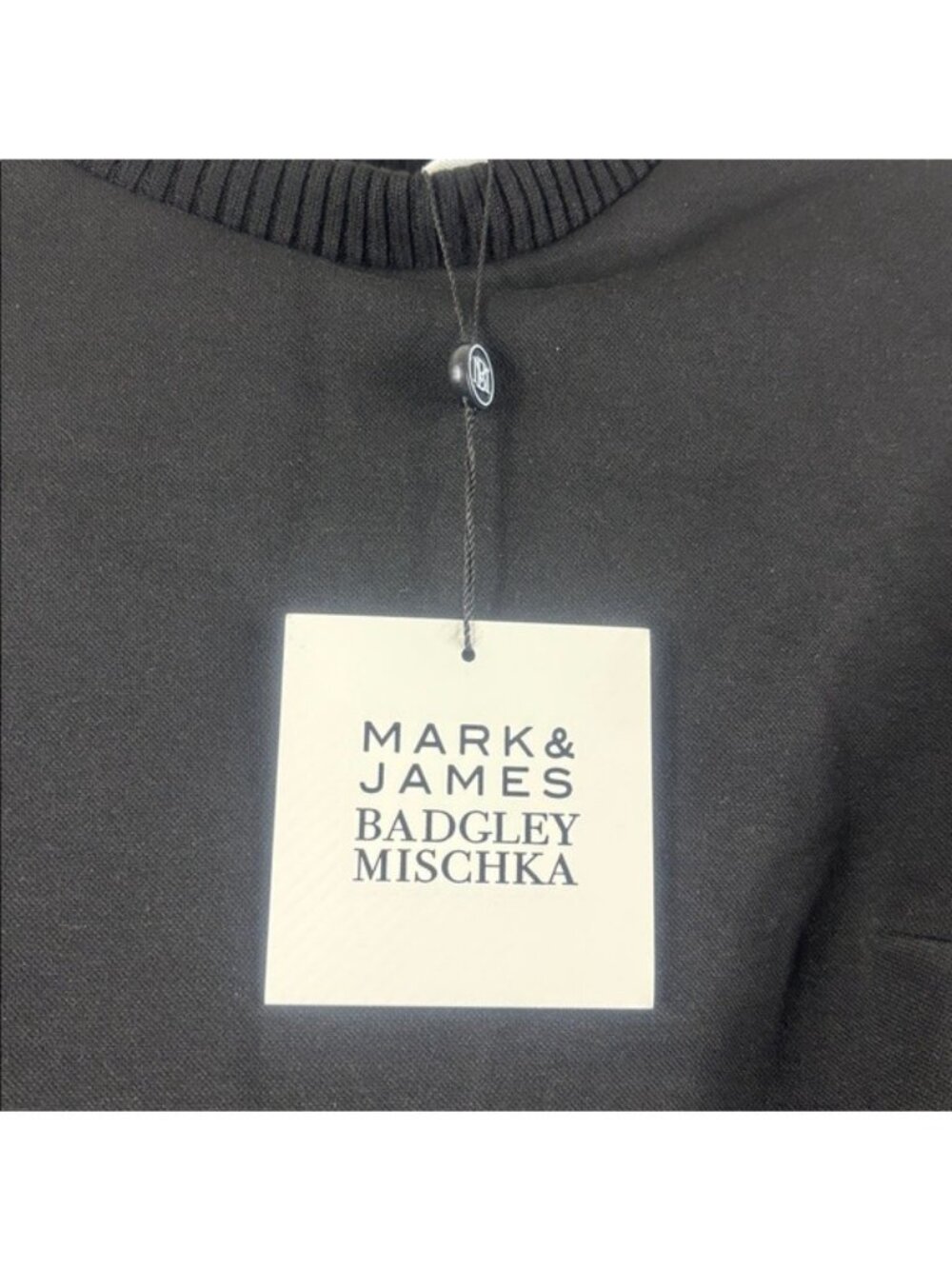 NWT Mark & James Badgley Mischka Womens Odilia Black Knit Midi Dress XS XSMALL - Picture 10 of 13
